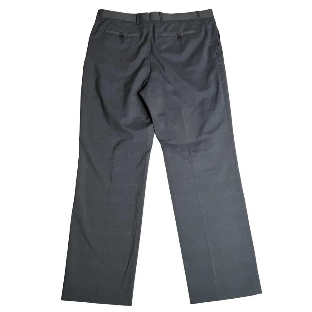 Banana Republic Modern Fit Men's‎ Dress Pants Grey Plaid Check Size 36x32